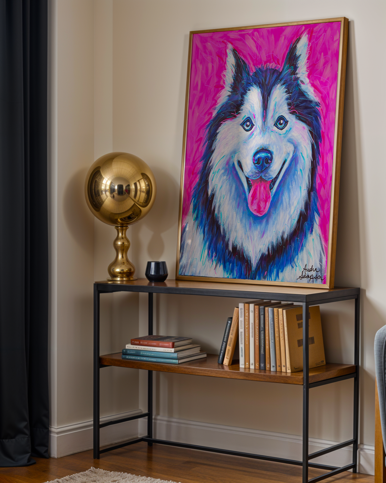 Siberian Husky Print on Paper or Canvas - Pet Art, Dog Poster, Colorful Wall Art, Dog Gift, Dopamine Decor