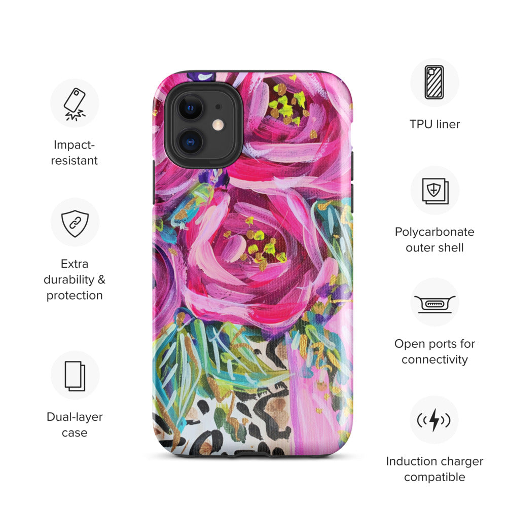 Leopard Rose Tough Case for iPhone®