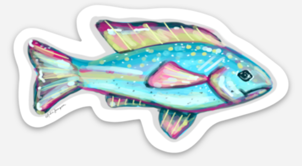 Blue Fish Sticker