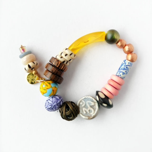 One-of-a-Kind Mixed Media Charm Bracelet #29