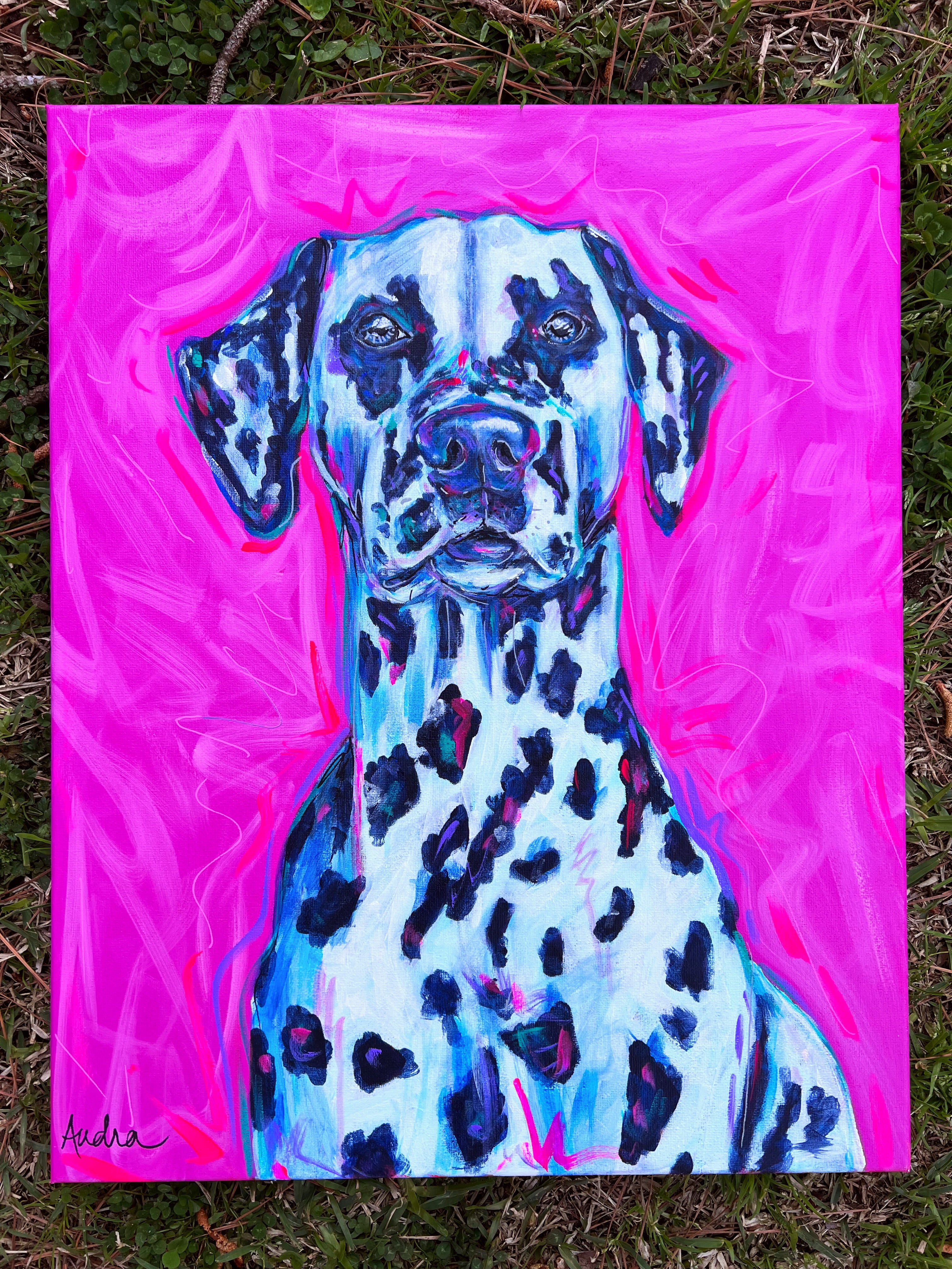 Doberman Pinscher Original Painting on 16x20 Canvas