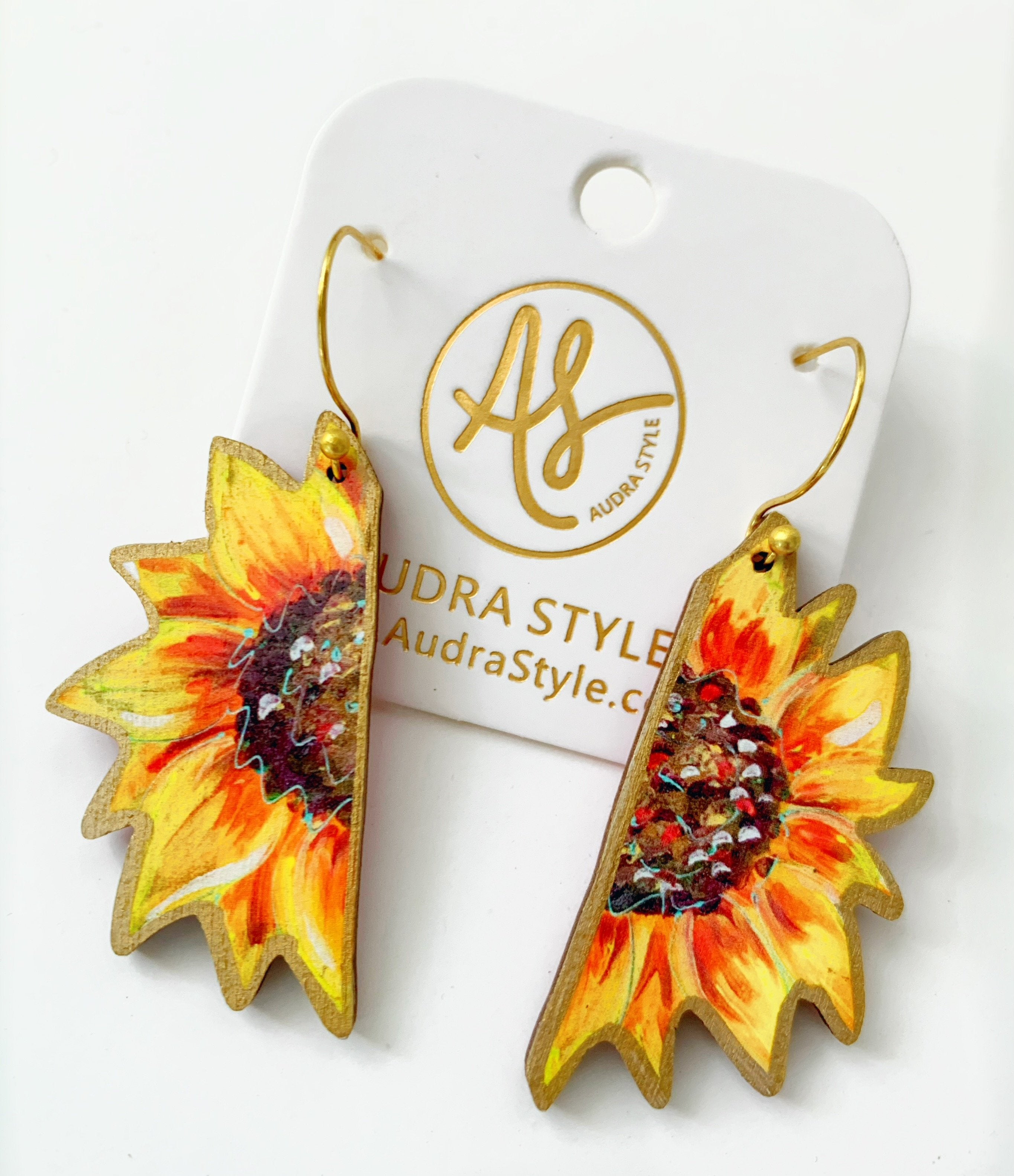 Sunflower Halves Earrings